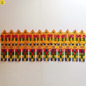 刺绣工艺品佛坛城十二药叉大将五色经幡挂幡12药叉药师幡十二神将