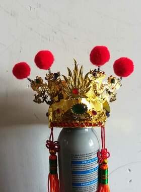 员外帽 神像帽佛像帽 民俗工艺 K级帽 神帽 土地公帽头围15cm