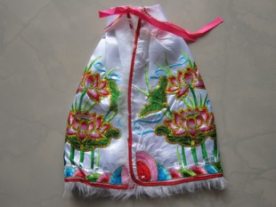 神明衣 佛像披风斗篷 佛衣服神像衣服 刺绣 观音衣服披风白色41cm