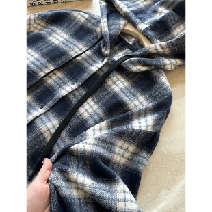 030504~「包邮 韩系复古风」连帽单排扣设计~女士衬衫外套