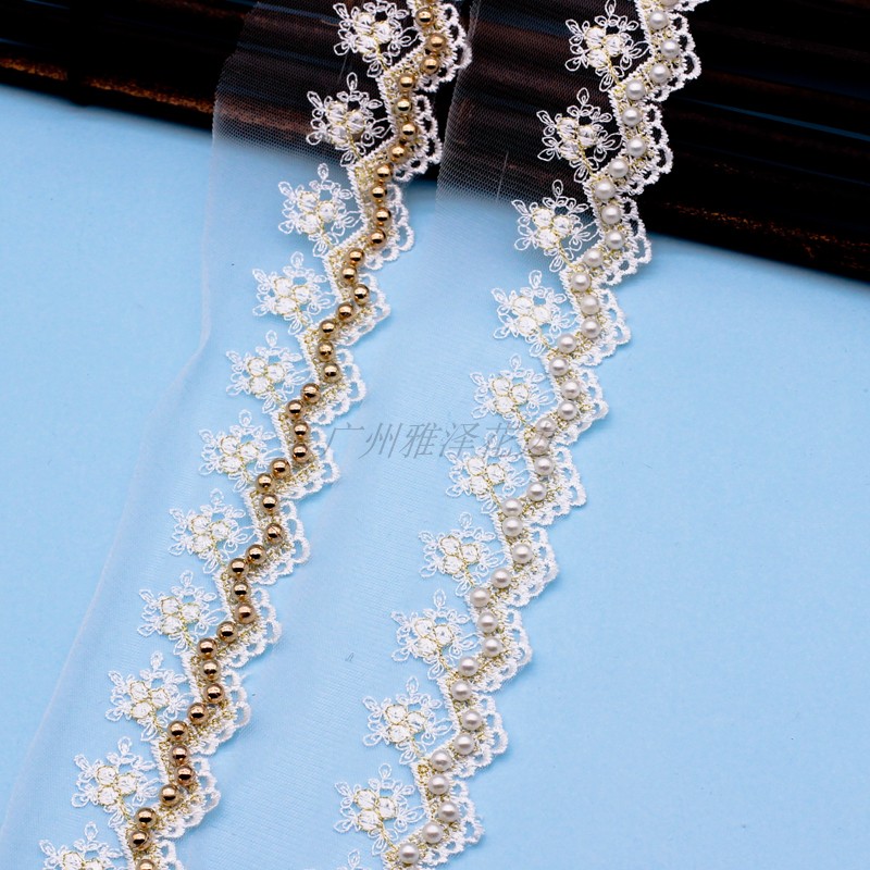 花边洛丽塔刺绣蕾丝头纱窗帘配饰