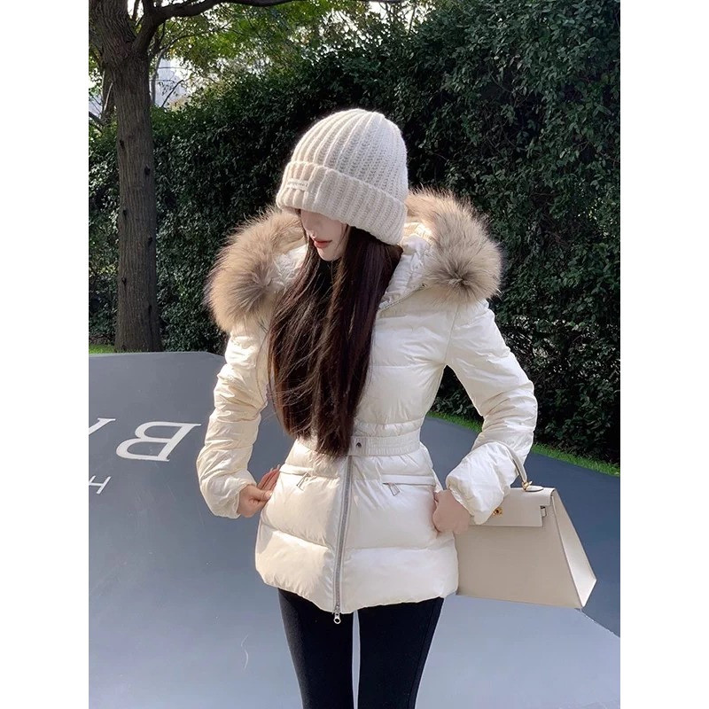 温柔风收腰显瘦小个子加厚保暖防寒宽松大码大毛领棉服外套女棉袄