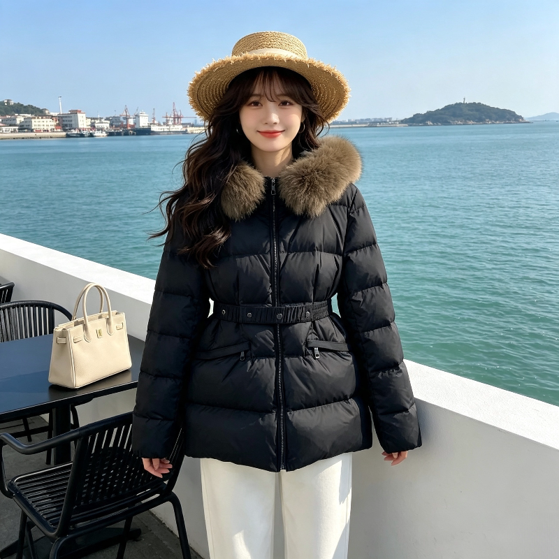 欧货收腰显瘦小个子加厚保暖防寒棉服外套女宽松大码小个子气质潮