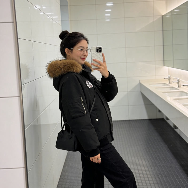 工装大毛领设计感加厚保暖防寒宽松大码小个子棉服外套女派克服潮