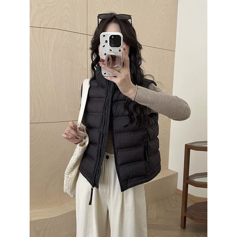 立领排骨服棉衣马夹外套女秋冬设计感休闲百搭小个子无袖坎肩背心
