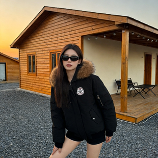棉服女款小个子冬季新款派克服短款加厚棉衣工装宽松棉衣学生外套