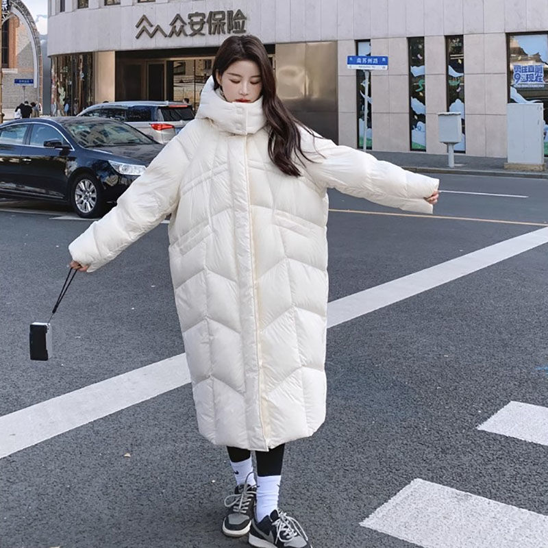 棉衣棉服女中长款冬季新款韩版宽松显瘦连帽加厚棉袄外套潮
