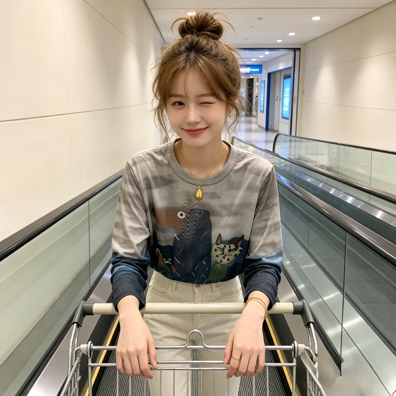 夏季薄款冰丝透气休闲长袖防晒T恤上衣女洋气小个子空调衣罩衫潮