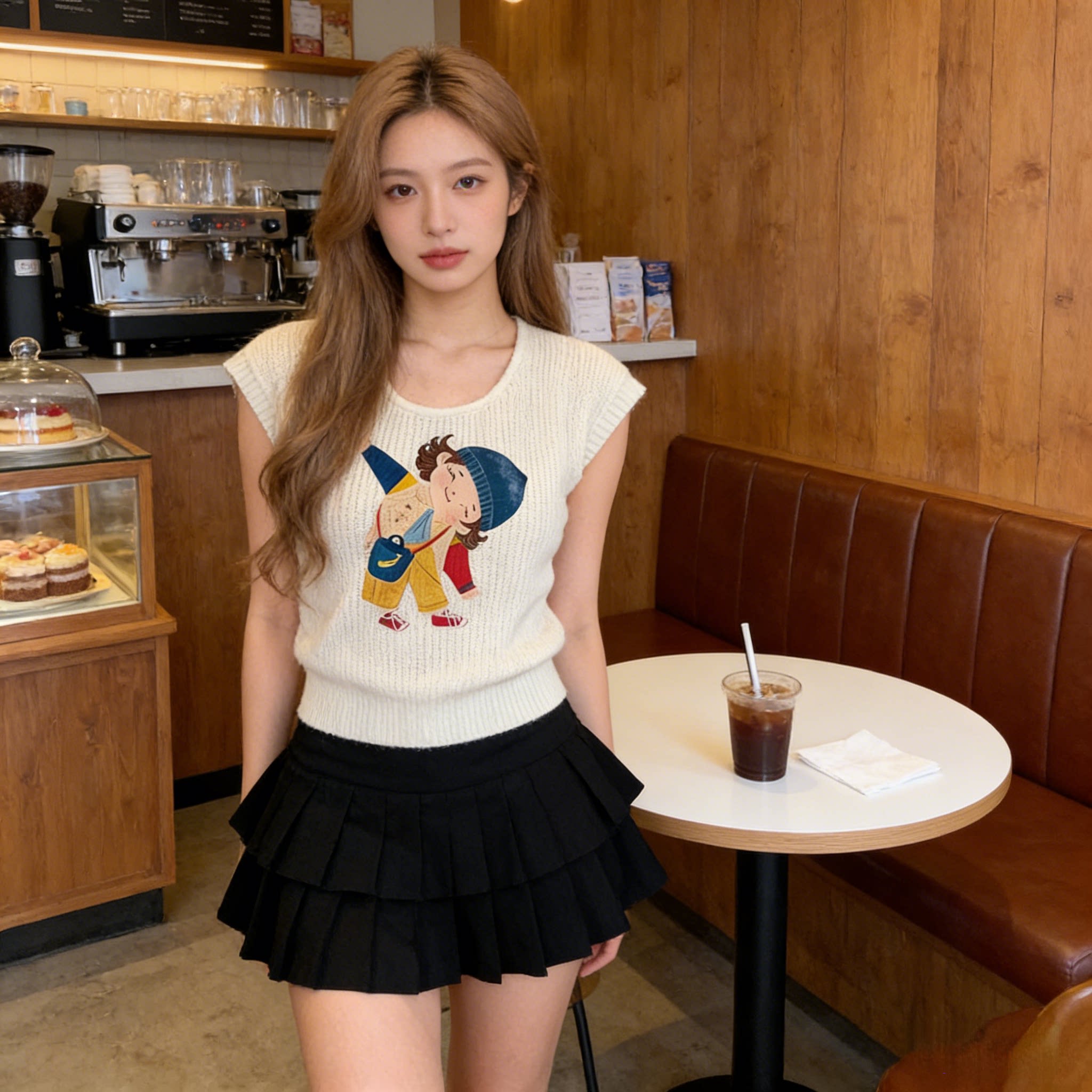 针织衫夏季短袖t恤女2026新款休闲宽松慵懒风v领夏天巨好看的上衣