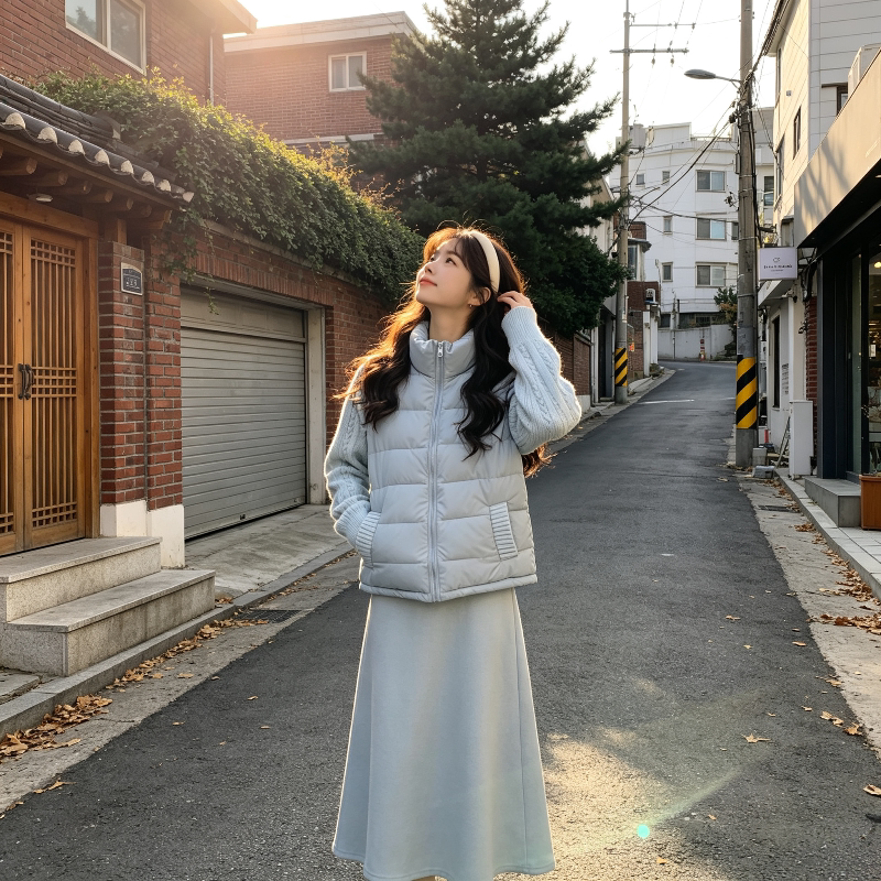 麻花袖子拼接设计感宽松休闲小个子洋气百搭棉服面包服气质洋气潮