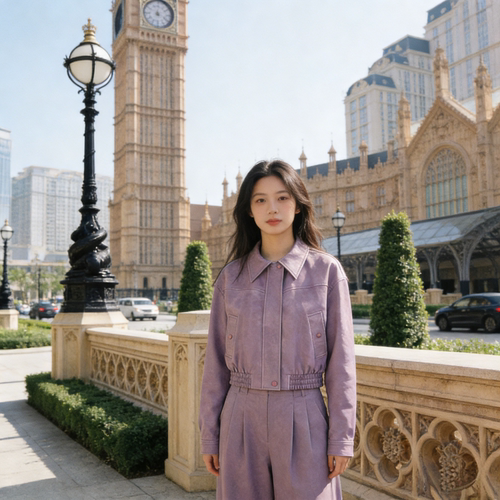 紫色短款翻领设计感洋气小个子免洗亮面皮衣外套女休闲机车夹克潮