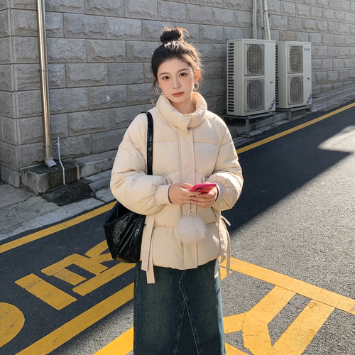温柔风立领冬季设计感宽松大码小个子加厚保暖防寒棉服外套女棉袄