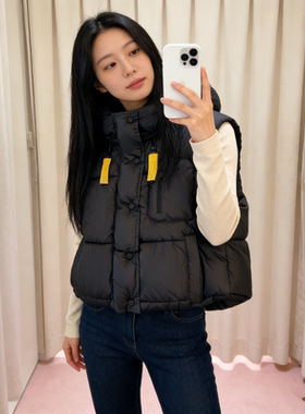 慵懒风设计感宽松大码小个子无袖坎肩棉服马夹外套女背心马甲洋气