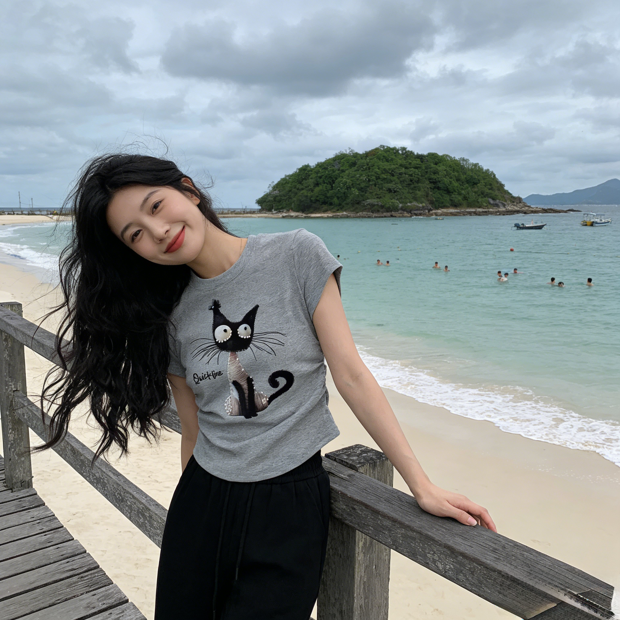 正肩短袖T恤女短款小个子设计感洋气修身显瘦气质上衣百搭休闲潮