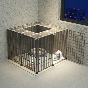 带顶板狗围栏狗笼室内封顶防越狱宠物栅栏阳台角落小型犬组合笼子