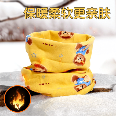 儿童围脖男女秋冬纯棉女头围巾