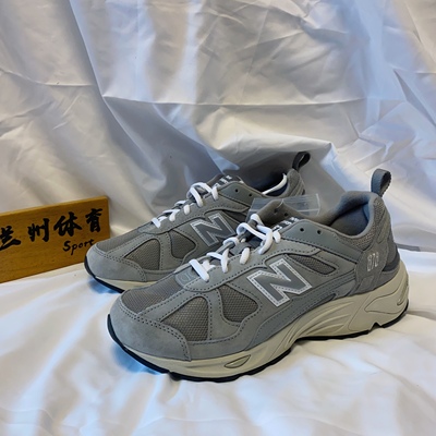 New Balance 878系列跑鞋 复古 透气 休闲鞋 灰色CM878MC1