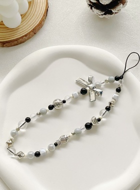 原创串珠亚克力手工女蝴蝶结