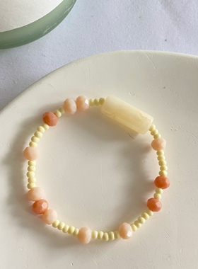 pupu原创设计彩色串珠手链ins