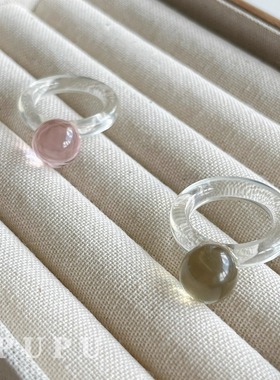 均码彩色现货戒指PUPU简约