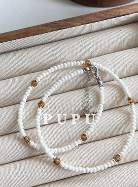 夏日简约原创手工串珠项链PUPU