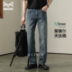 直筒休闲裤 猫人高端莱赛尔天丝牛仔裤 加绒修身 微宽松冬季 子 男春季