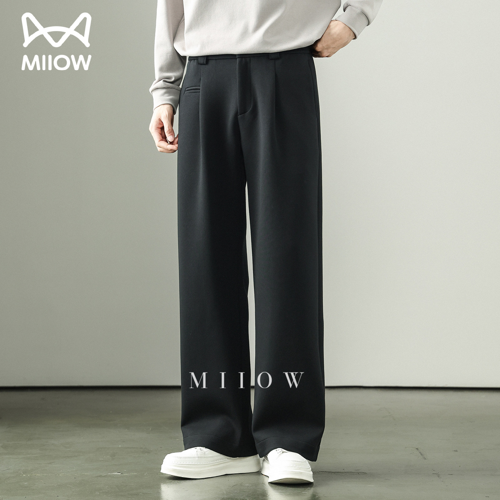 猫人高级感2025新款商务针织西裤