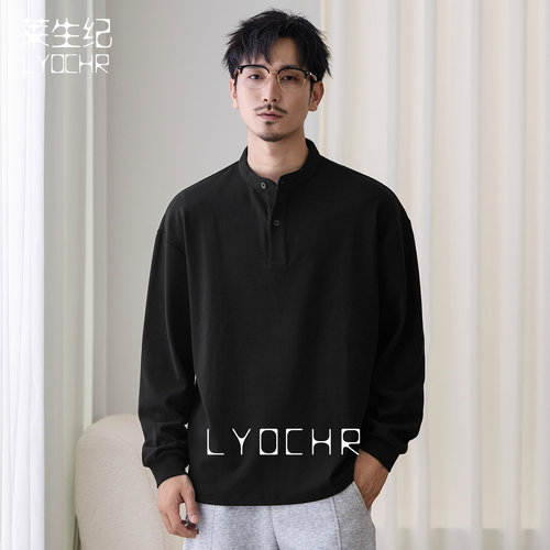 莱生纪重磅新中式立领长袖卫衣男