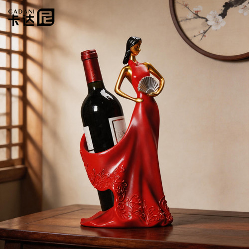 欧式风美女家居客厅电视柜红酒架