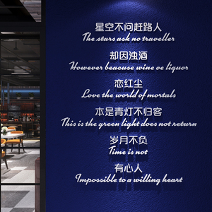 速发清酒吧装饰饮场景布置墙店墙面装饰饭贴餐品烧烤火锅拍照打卡
