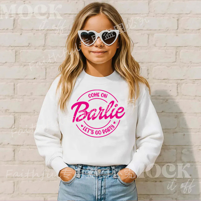 小孩宽松卫衣字母印花表演服装