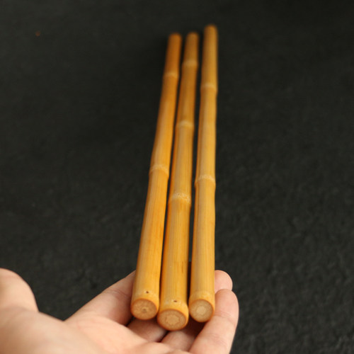 纯手工打磨天然实心玉竹教鞭竹根