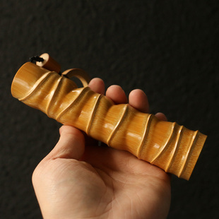 一物一拍精品纯手工精磨天然十几年老罗汉竹手把件竹雕把玩竹摆件