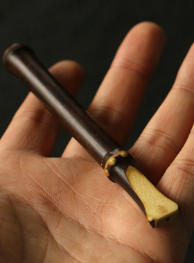 纯手工制作天然紫竹小烟嘴