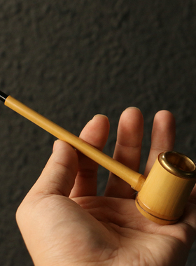 纯手工制作天然竹制小烟斗