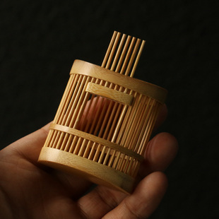 精品纯手工制作椭圆形天然竹丝金钟竹蛉鸣虫笼子一把抓可盘完虫具