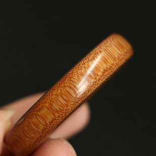 精品纯手工制作天然满鱼籽纹老玉竹平安扣竹雕把件竹制挂件平安牌