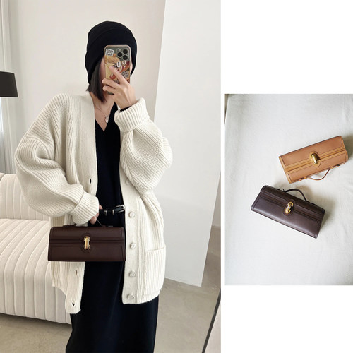 折扣国内现货Savette Symmetry Pochette 经典款荔枝纹手提包Slim