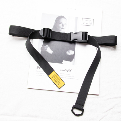 嘻哈暗黑系机能风潮牌帆布腰带