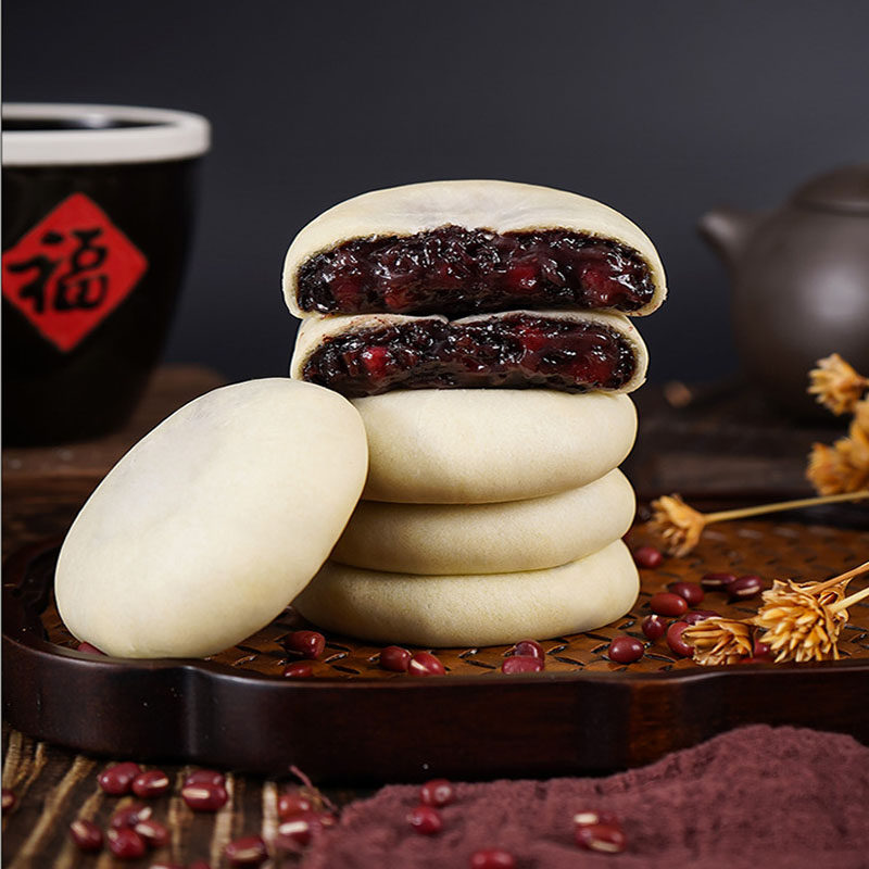 血糯米红豆山药饼紫米全麦桑葚紫米饼早餐面包软糕点心零食