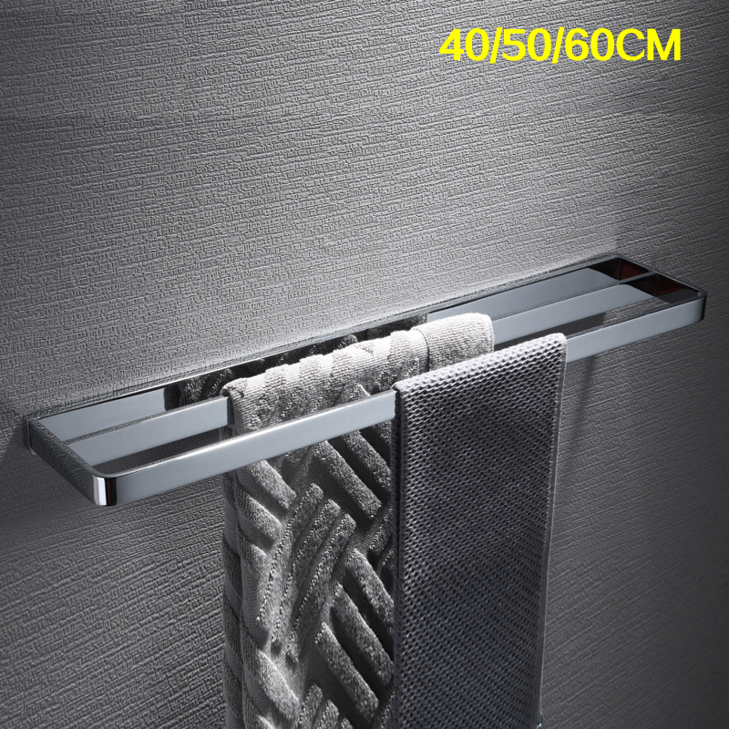 德国全铜实心高档浴巾毛巾架毛巾杆双杆40cm/50cm/60cm五金挂件