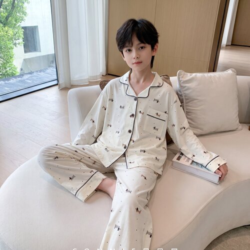 男童棉质春秋可外穿家居服套装