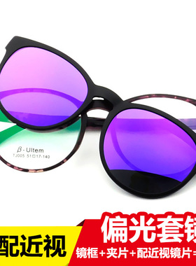 两用近视眼镜TR塑钢超轻磁铁