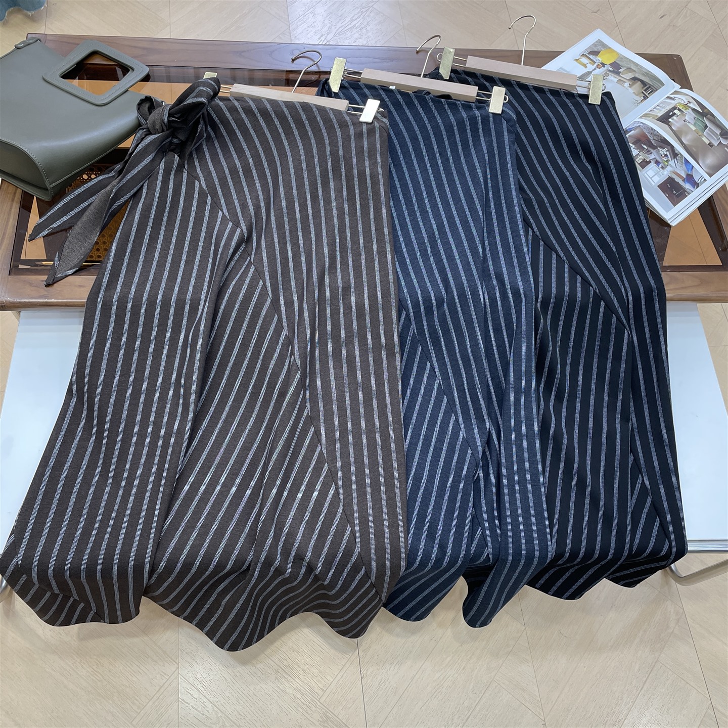 2025年秋冬新款时尚韩版淑女风半身裙拼接设计感高腰长裙L