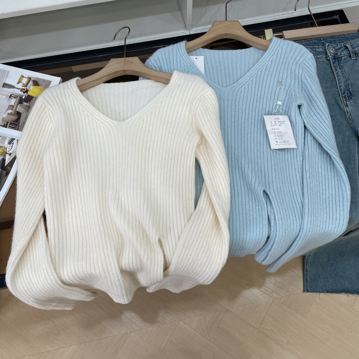 秋季新款纯色简约韩版设计感气质通勤风小众百搭毛衣K#10