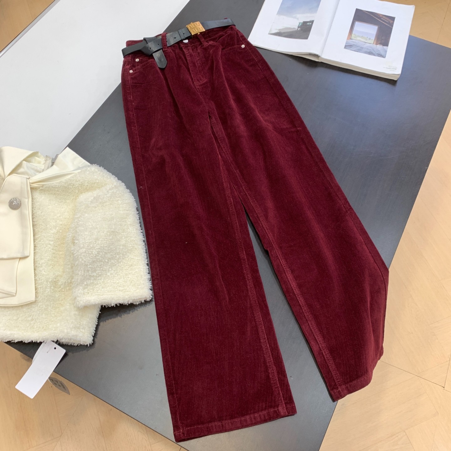 2025年秋季新款时尚宽松显瘦纯色简约小众百搭阔腿长裤K#8