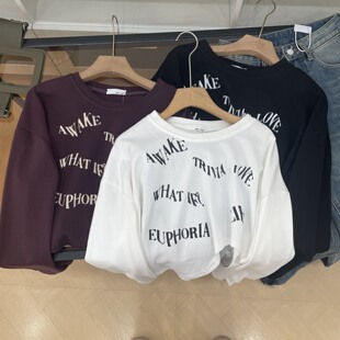 设计感T恤 内搭吊带背心收腰显瘦外搭圆领长袖 两件套