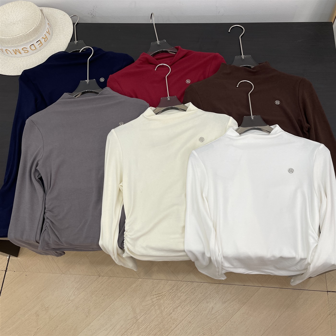 半高领打底衫女内搭新款早秋打底上衣收腰高级感打底衫K#16