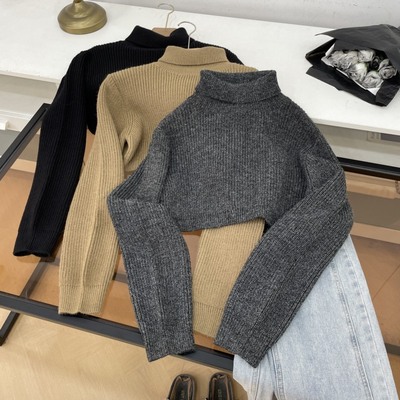 复古针织衫2025春季新款宽松显瘦百搭短款上衣 C#14