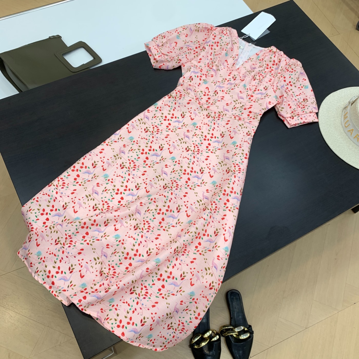 连衣裙碎花新款秋季A字收腰显瘦休闲秋季短袖长裙 I#28